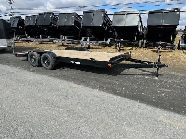 Premier 7 x 18 Wood Deck 10k Open Car Trailer